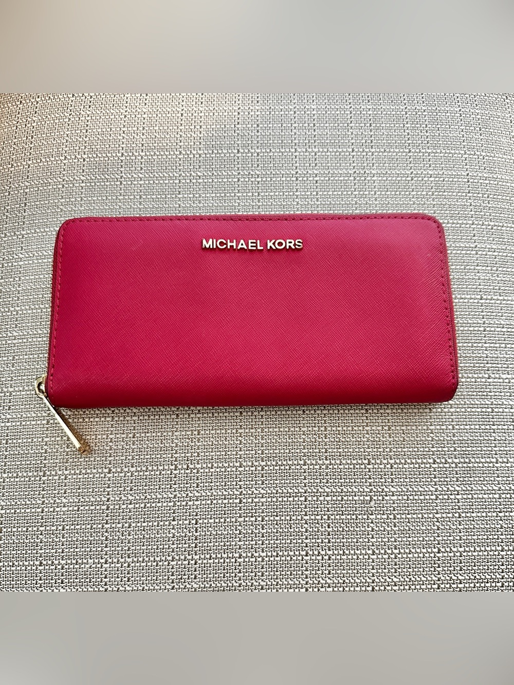 MICHAEL KORS Dark Pink  Zip-Around Wallet